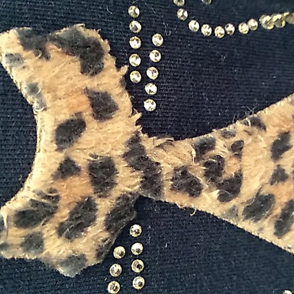 Mayoral size 8 girls navy  long sleeve t-shirt with furry cats and gems - Picture 5 of 8